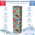 thumbnail image 5 of Pioneer Flower Floral Print Pattern 20oz Skinny Tumbler with Straw & Lid, Double Wall Vacuum Insulated Cup, Leak-Proof, Cup Holder Friendly, Hot 6H Cold 12H, 5 of 6