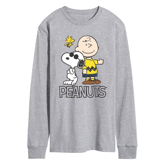 Peanuts - Charlie Brown, Snoopy & Woodstock - Men's Long Sleeve Graphic T-Shirt