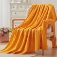 thumbnail image 6 of EMME Cotton Throw Blanket 100% Cotton Muslin Blanket for Couch Bed Breathable Lightweight Gauze Blankets (Mustard Yellow, 55"x75"), 6 of 6