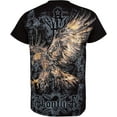 thumbnail image 2 of Sakkas Clutching Eagle & Fleur De Lis Metallic Silver Embossed Cotton T-Shirt - Black - X-Large, 2 of 2