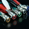 thumbnail image 6 of New Red Blue Green Yellow White ON/OFF Push Metal Button Switch 12mm LED Momentary/Latching WHITE 3-9V MOMENTARY, 6 of 8