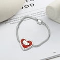 thumbnail image 3 of Hello Kitty Women's bracelet, heart-shaped snake bone bracelet, snake chain bracelet, fashion bracelet jewelry gift, suitable for women girls, 3 of 5