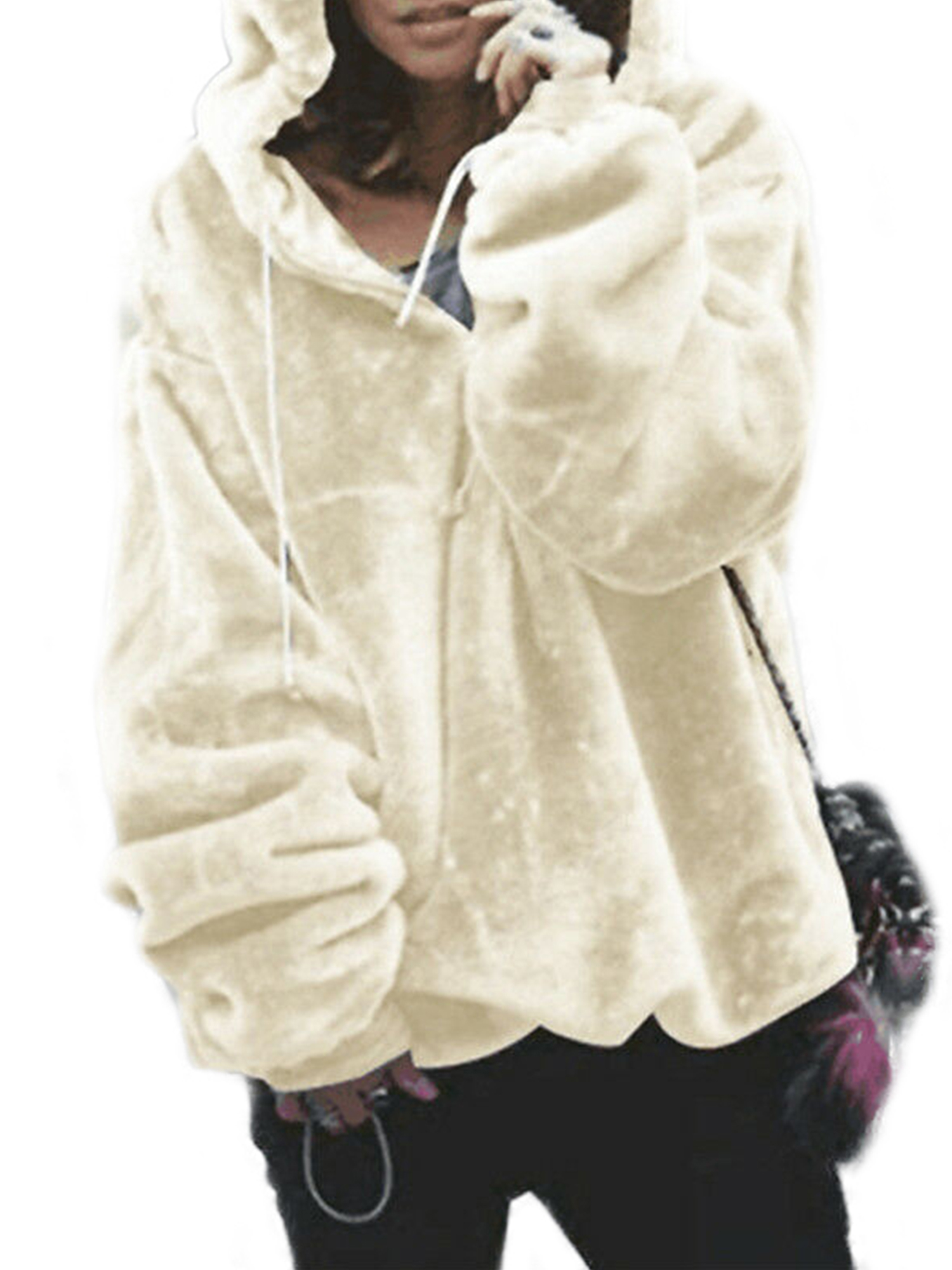 Fuzzy teddy bear sweater Clearance