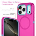 thumbnail image 3 of I-HONVA Compatible with iPhone 17 Pro Max Magnetic Case,3-Layer Drop Protection Anti-Slip Bumper Rugged Shockproof Dustproof Protection 6.9 inch Phone Case,Rose Teal, 3 of 7