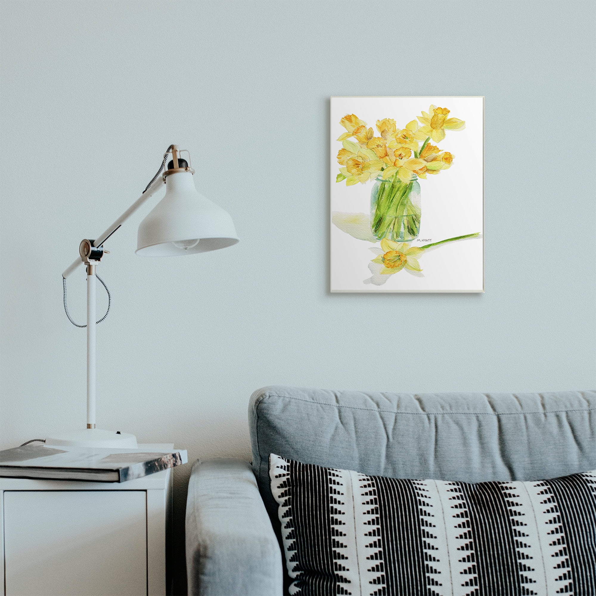 Stupell Industries Yellow Daffodil Bouquet in Canning Jar Wall Plaque, 13 x 19, Design by Melissa Hyatt LLC