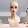 thumbnail image 6 of Female Mannequin Head Display Model Multipurpose Professional Durable Manikin with Shoulder for Earrings Hats s Making Style D, 6 of 8