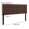 thumbnail image 4 of Bowery Hill Modern Queen Fabric Panel Headboard in Dark Brown, 4 of 9