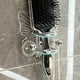 thumbnail image 4 of Almacenamiento y organización del baño, elegante gancho de almacenamiento de pared sin perforaciones, organizador de cepillos de pelo, estante decorativo para baño, dormitorio, salón y tocador, soport, 4 of 6