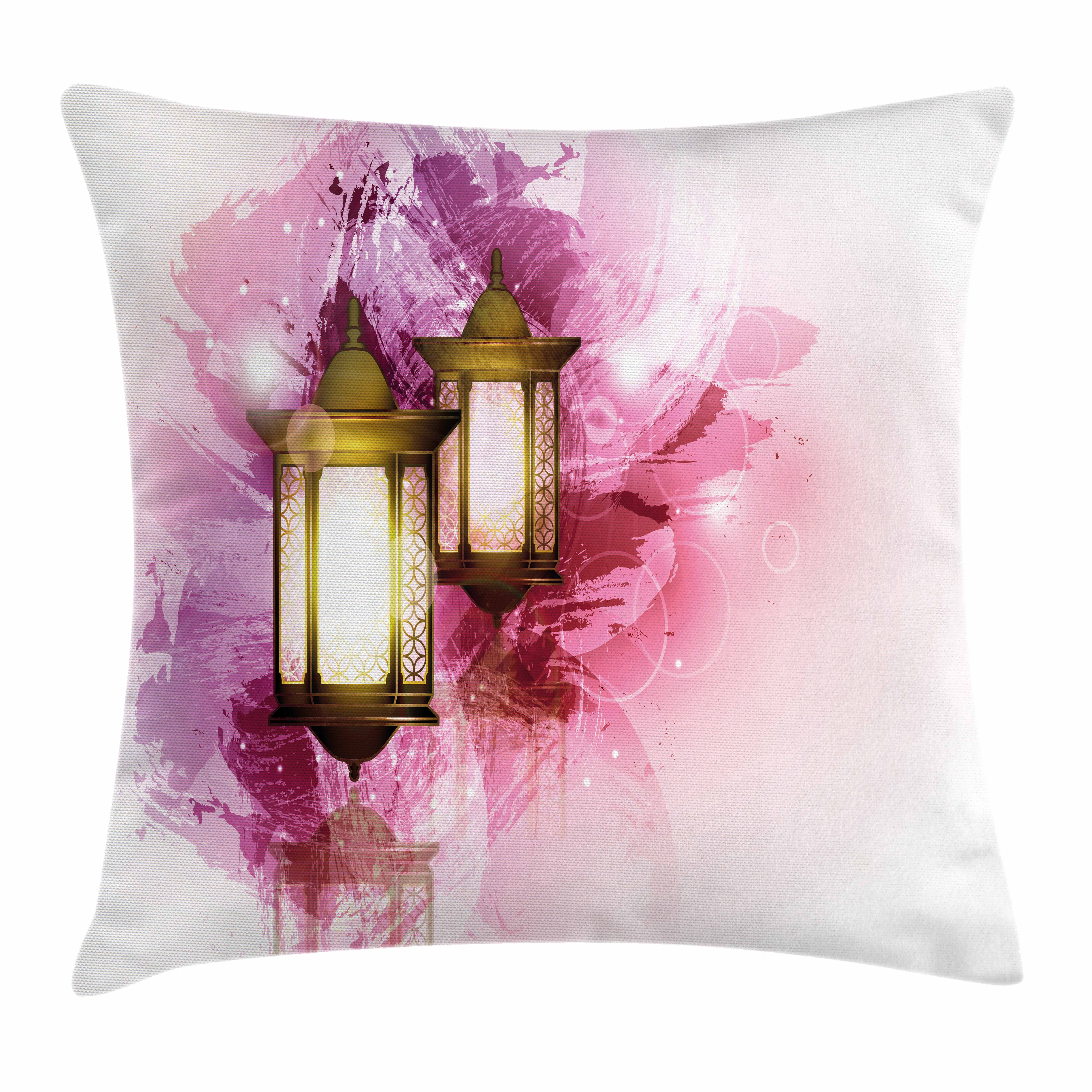 Lantern Throw Pillow Cushion Cover, Ramadan Themed Fanoos Festive Celebration... by Kozmos