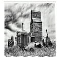 thumbnail image 3 of Ambesonne Grey Shower Curtain, Old Vintage 60s Tractor, 69"Wx70"L, Grey, 3 of 5