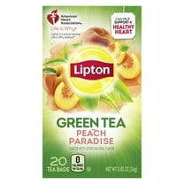Lipton Peach Paradise Green Tea, Tea Bags 20 Count Box