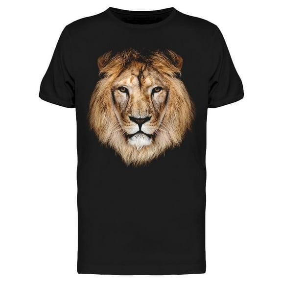 A Beautiful Lion Face T-Shirt Men -Image by Shutterstock, Male Large