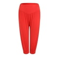 thumbnail image 6 of felwors Harem Pants Women High Waist Yoga Pants Elastic Soft Modal Yoga Sports Pants 2026 Summer Loose Comfy Joggers Trousers (Red, M), 6 of 9