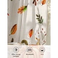 thumbnail image 6 of Thanksgiving Sheer Curtains 72 inches Long, Orange Pumpkin Fall Mushroom Leaf Vintage Linen Light Filtering Sheer Window Curtains Rod Pocket Voile Drapes for Bedroom Living Room, 52"W x 72"L 2 Panels, 6 of 7