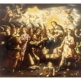 thumbnail image 2 of José Juárez 13x12 Black Ornate Wood Framed Double Matted Museum Art Print Titled: The Appearance of the Virgin and Child to Saint Francis, 2 of 5