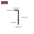 thumbnail image 2 of Uxcell 100 Pack L Shape Hooks, 1 1/4 Inch Right Angle Screw Hooks for Hanging, Black, 2 of 7
