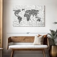 thumbnail image 3 of Elephant Stock Brick Typography Map Wall Art - Horizontal Canvas Wall Art - Living Room Wall Decor - Map Canvas - Black And White Decor - 45" x 30", 3 of 8