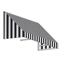 Awntech EN1030-US-8KW 8.38 ft. New Yorker Window & Entry Awning, Black & White - 16 x 30 in.