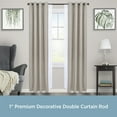 thumbnail image 2 of Kenney Mission 1" Premium Decorative Window Double Curtain Rod, 36-66", Oil Rubbed Bronze, 2 of 5