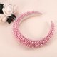 thumbnail image 5 of Diadema acolchada con perlas de imitación, diadema de ala ancha con esponja, diadema para mujer, rosa, 5 of 7