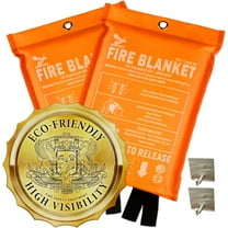 Supa Ant Emergency Fire Blanket for Home and Kitchen, High Visibility, Ce Certified, 40", 2 Pack