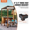 thumbnail image 2 of Kit de Support de Pergola 4x4 Robuste 3 Voies Base de Poteau pour Pergola Extérieure Patio Gazebo Matériel, 2 of 6