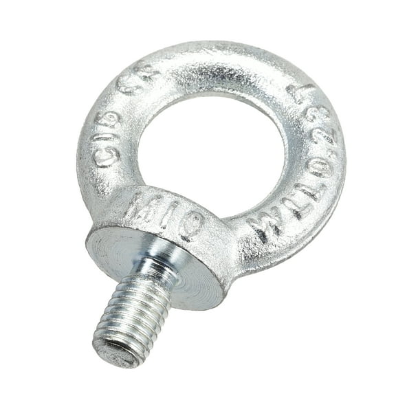 Forged Metal M10 2.5" Long Lifting Eye Bolt Ring Silver Tone