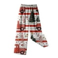 thumbnail image 3 of Gunia Boys Flannel Pajama Pants Train Autumn Winter Christmas Cute Cartoon Print Casual Home Long Pants Pjs Cosy Nightwear Cosy Homewear 10-11 Years, 3 of 5