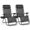 Black, variant on 2-Pack Zero Gravity Lounge Chairs, Folding Adjustable Recliners with Pillow & Cup Holder for Outdoor Patio, Pool, Beach, Blue
