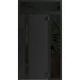 thumbnail image 4 of Front Exterior Prehung Steel Door / Ronex 1033 Teak / Side and Top Exterior Window Sidelite / Entry Metal Modern Painted W36+16" x H80+16" Left hand Inswing, 4 of 6