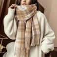 thumbnail image 7 of Yuanlong Winter Scarves Winter Autumn Long Color Patchwork Tartan Shawl And Wrap Comfortable Warm Ladies Blanket Scarf, 7 of 7