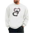 thumbnail image 2 of PNTUTB Men's Casual Crew Neck Long Sleeve Fashion Valentine's Day Print Pullover Comfortable Loose Sweatshirts, 2 of 6