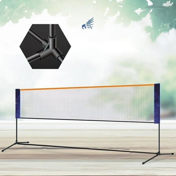 Badminton Net Set Simple Folding Badminton Net Frame Portable Adjustable Standard Badminton Net for Double Court Volleyball Tennis Indoor Outdoor 20ft Portable Badminton Net Indoor Outdoor