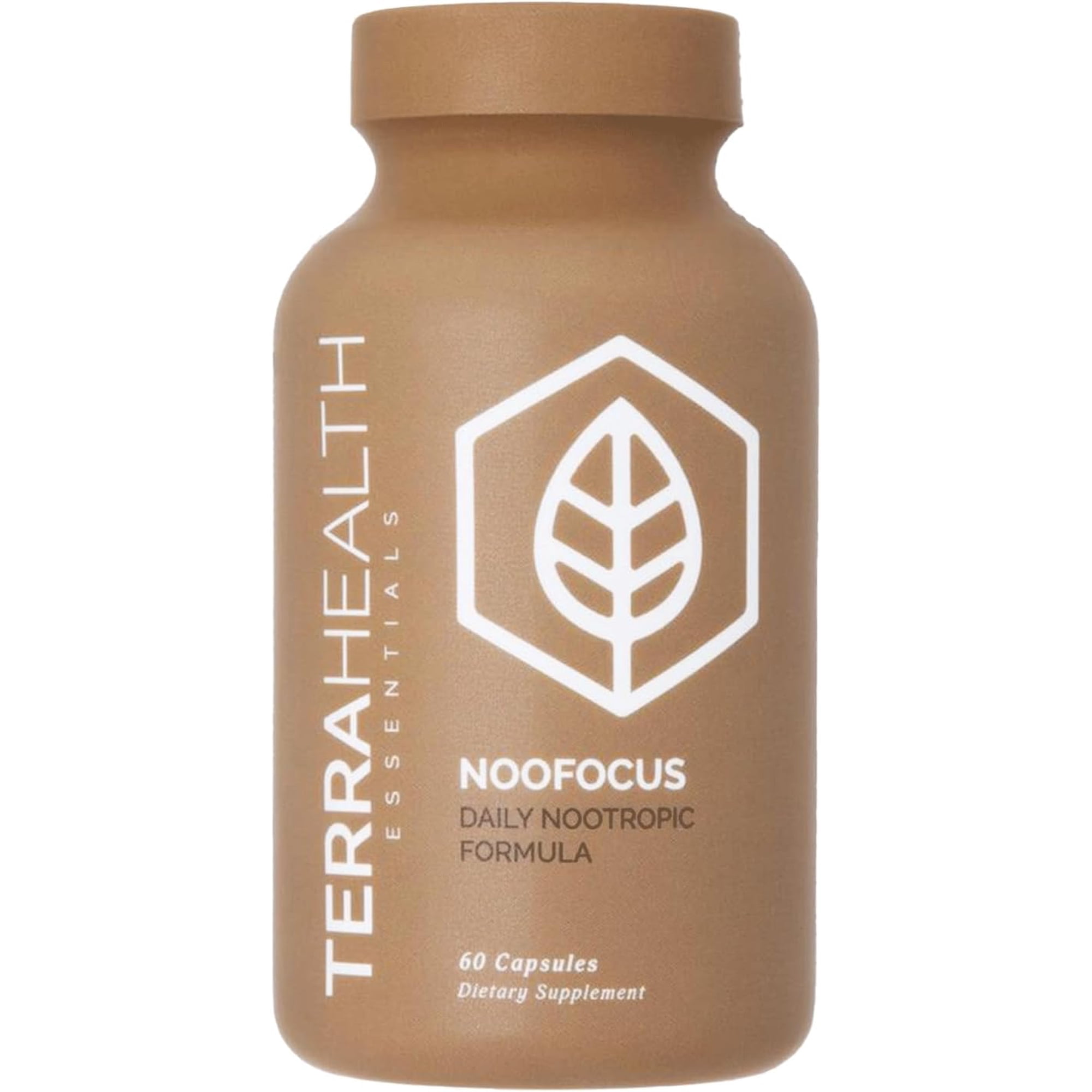 Terra Health Essentials NOOFOCUS - Nootropics Brain Support Supplement with Adaptogenic Mushrooms, Alpha-GPC, Gotu Kola, L-Theanine for Focus & Memory - All Natural, 30 Day Supply