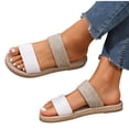 thumbnail image 5 of RXMEKW Flat Beach Sandals with Color-Block Webbing for Women, Plus-Size Casual Shoes with Thick Rope-Sole for Spring and Summer, Lightweight Comfortable Slide Sandals, 5 of 5