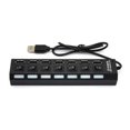 thumbnail image 3 of 7 Puertos Usb 2.0 Con Switch Luz Led Pc Laptop Mac Ele-Gate HUB.14, 3 of 6