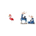 thumbnail image 1 of Estatua de estaca de jardín,Adorno de jardín con forma de flamenco,estaca para césped,patio o porche,Estatua de flamenco,figurita,escultura,playa al aire libre,Estatua de ciervo, 1 of 8