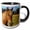 Black/White, variant on 3drose, Oregon, Three Sisters, Cascade Range, Horse - Us38 Len0017 - Lisa S. Engelbrecht, 11oz Two-tone Yellow Mug