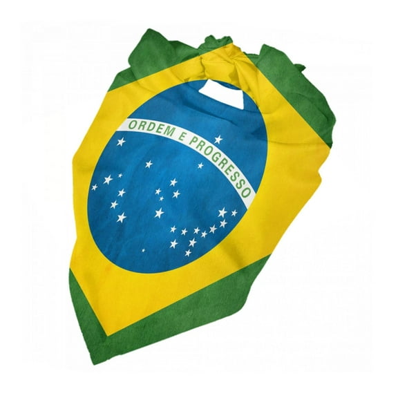 Brazilian Flag Dog Bandanas Triangle Dog Scarfs For Small Medium Large Dogs And Cats