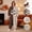 Brown, variant on Halloween Plush Fleece Onesie Pajamas, Halloween Cosplay Costume Colorblock Pumpkin Face Zip-Up Jumpsuit for Adults, Unisex Holiday Party Halloween Cosplay