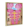 thumbnail image 4 of Stupell Industries Pink Umbrellas in Town Buildings & Architecture Painting Gold Floater Framed Canvas Art Print Wall Art, 17 x 21, 4 of 10