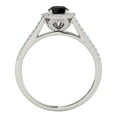 thumbnail image 3 of Aonejewelry 1.30 Ct. Ttw Halo Split Shank Black Diamond Engagement Wedding Ring In 14k Solid White Gold, 3 of 4
