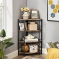 thumbnail image 4 of WEGFTDUOP 4-Tier Corner Shelf Organizer - 31" Tall Metal Frame Storage Organizer for Living Room, Kitchen & Home Office, Space-Saving Display Rack for Small Spaces, 4 of 7
