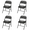 4-Pack - Vinyl Black, variant on VTOY 4-Pack Folding Chairs with Padded Cushion and Back Metal Foldable Chairs with Comfortable Cushion for Home and Office, for Indoor and Outdoor Events