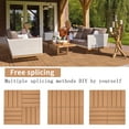 thumbnail image 4 of 44 Pack Interlocking Deck Tiles, 12" x 12", Patio Flooring Outdoor Waterproof for Garden Poolside Front/Back Yard,Burly Wood, 4 of 7