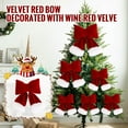 thumbnail image 4 of Red Christmas Bows - with Santa Hat & Polka Dot Bows for Christmas Tree, Twist-Tie Bows, Christmas Decorations for Tree, Garland, Christmas Tree Ornaments, 4 of 6