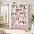 thumbnail image 3 of Homfa 68.9" Tall Toy Storage Organizer, 12 Storage Cubbies Bookcase with 4 Drawers for Playroom Living Room, Pink, 3 of 7