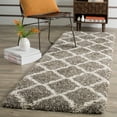 thumbnail image 4 of SAFAVIEH Hudson Aline Geometric Shag Area Rug, Ivory/Grey, 7' x 7' Round, 4 of 6