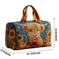 thumbnail image 2 of Cow Plaid Print Travel Duffel Bag Large Capacity Weekender Tote Shoulder Bag for Women Gym Weekend, 2 of 7
