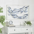 thumbnail image 2 of DecMode Blue Metal Spotted Fish Wall Decor with White Frame, 2 of 12